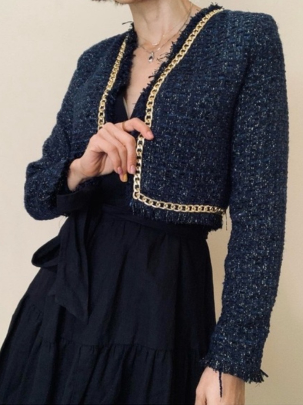 Christian Lacroix Open Tweed Blazer